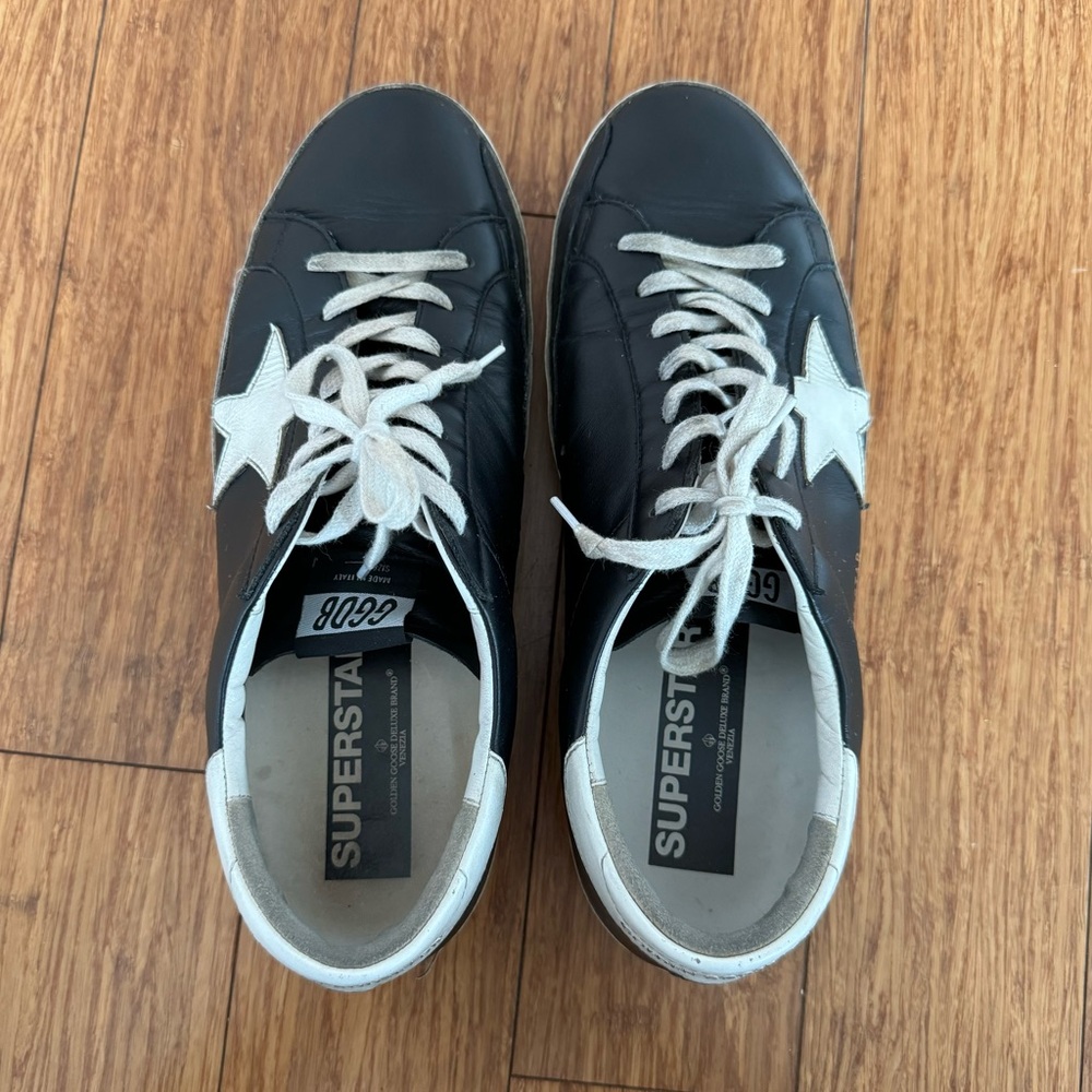 Golden Goose Black and White Sneakers with Vintage-Inspired Design $225 - Picture 7 of 14
